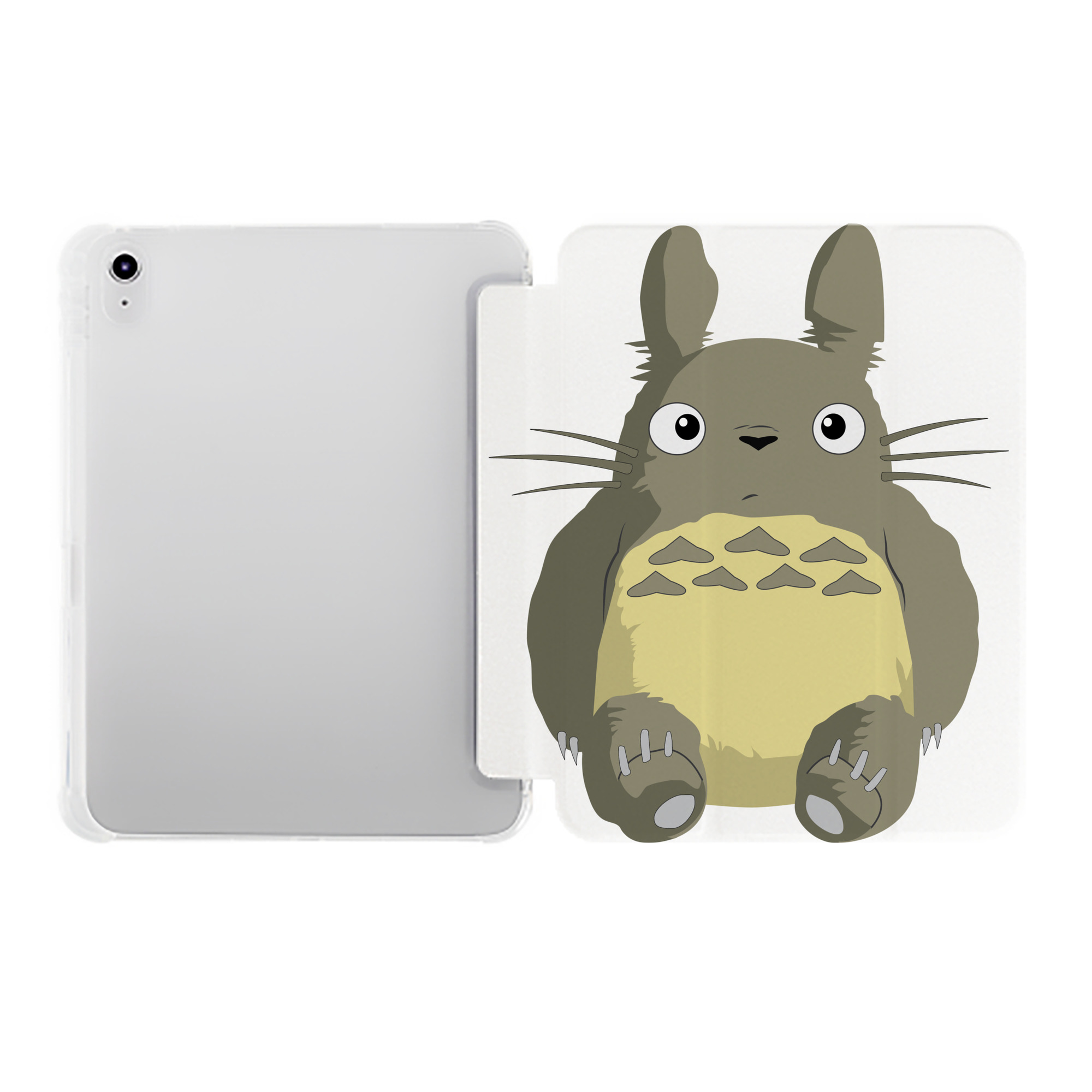 （画像用） となりのトトロ 草壁メイ 草壁サツキ My Neighbor Totoro Satsuki Kusakabe Mei Kusakabe IPad ケース ペン収納付き 三つ折りスタンド PUレザー×シリコン 対応機種9.5/10.5/10.9インチ